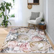 extra large pastel pink rug rose bloom