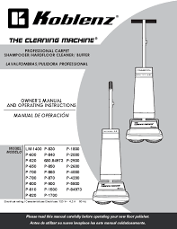 floor polisher buffer scrubber manual