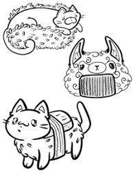 Sushi coloring pages for kids online. Meowloafs Free Coloring Pages