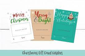christmas gift card holders printable
