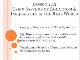 Lesson 2 12 Using Systems Of Equations