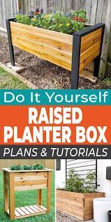 diy raised planter box plans