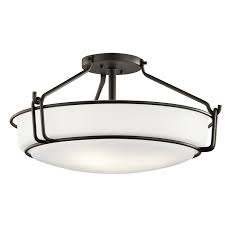 Outdoor adjustable pier/post mount outdoor ceiling fan outdoor ceiling lighting outdoor chandelier outdoor flush mount outdoor garden acclaim lighting. Four Light Semi Flush Mount From The Alkire Collection By Kichler Canada 44086oz