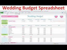 wedding budget spreadsheet simple