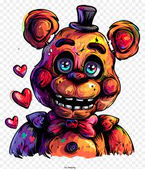 fnaf bear with top hat smiling png