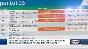 air travelers create delays