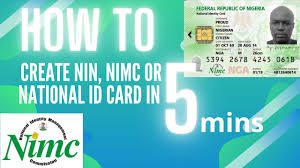 register nimc national id card nin in