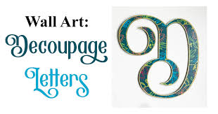 Wall Art Decoupage Letters Creative