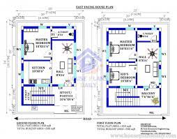 2 Bhk East Facing House Plan As Per