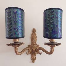 French Plume In Petrol Handmade Candle Clip Half Shield