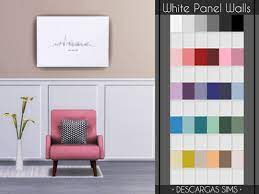 white panel walls the sims 4 catalog
