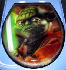 Yoda Jedi Custom Airbrushed Toilet Seat