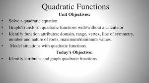 Ppt Quadratic Functions Powerpoint