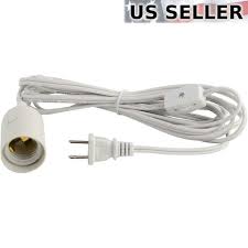 Abi E26 Light Bulb Socket To 2 Prong Us Ac Power Cord Adapter With On Off 12 For Sale Online Ebay