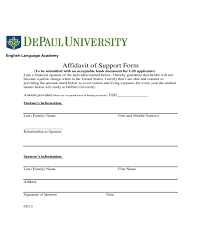 Affidavit Of Support Form Depaul University Edit Fill