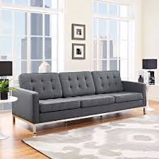 loft gray upholstered fabric sofa las
