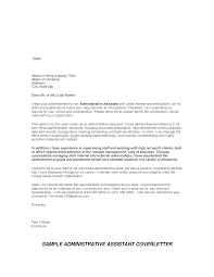 Administrative Assistant Short Cover Letter Templates At