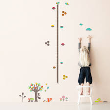 Us 2 59 5 Off Colorful Forest Tree Flower Height Measure Wall Sticker For Kids Rooms Children Growth Chart Wall Decals Art Poster Mural In Wall