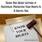 cease and desist letters in australia