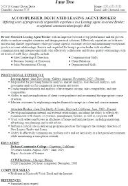 Leasing Agent Cover Letter Real Estate Resume Objective Beautiful