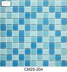 Aqua Blue Crystal Glass Mosaic Tile