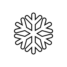 snowflake outline vector art icons