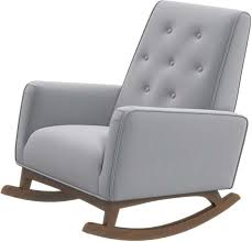Demetrius Grey Microfiber Rocking Chair