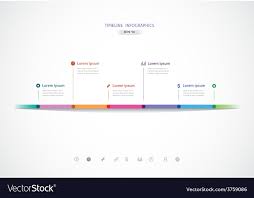 Horizontal Timeline With Six Color Points For