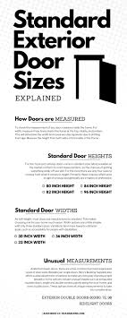 standard exterior door sizes explained