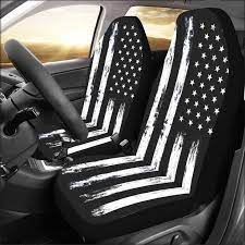 Usa America Flag Car Seat Covers 2 Pc