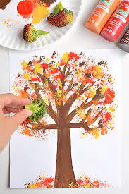 easy tree painting for kids fall tree
