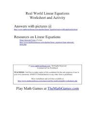 Linear Equations Math Warehouse