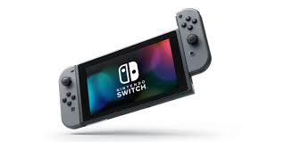 Nintendo Switch mit grauen Joy-Con-Controllern