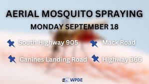 aerial mosquito spraying scheduled for