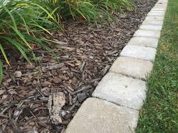 Square Paver Stones Used As Edging