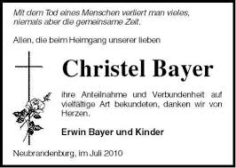 Christel Bayer-ihre Anteilnahm | Nordkurier Anzeigen - 006007785401