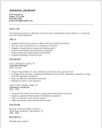 Sample Lab Technician Resume Lab Technician Sample Resume For