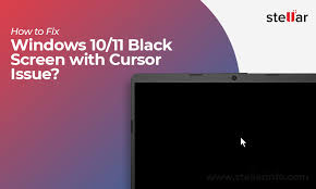 windows 10 11 black screen with cursor