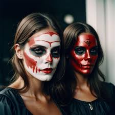 s with halloween makeup look with