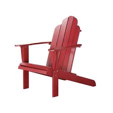 Red Slatted Wooden Outdoor Chair