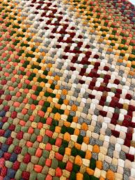 earth tone flip rectangle wool braided rug