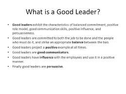 Good leaders establish a level of control in a certain situation. Chapter 9 Leadership And Change Ppt Video Online Download