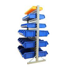wall mounted storage bin rail rack