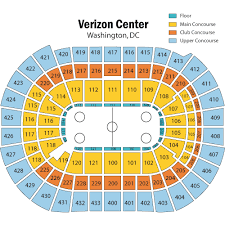 Washington Capitals Verizon Center Interactive Seating Chart
