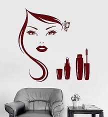 vinyl wall decal beauty salon cosmetics