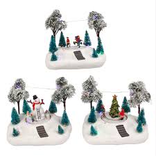 Details About Animated Christmas Holiday Winter Town Set Snow Village Scenes Light Up Decor