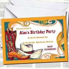 Tips, ideas, and printable invitation templates to create diy and homemade invites for your upcoming wedding, baby shower, or party event. Western Cowboy Birthday Party Invitations 9 95 Picclick