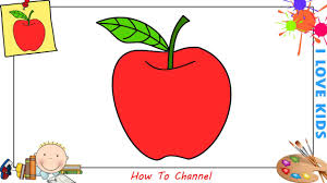 how to draw an apple easy step by step
