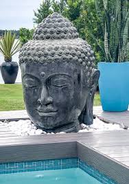 Garden Buddha Head Fountain Water