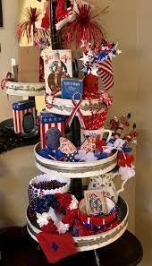 july 4th tiered tray decoration ideas
